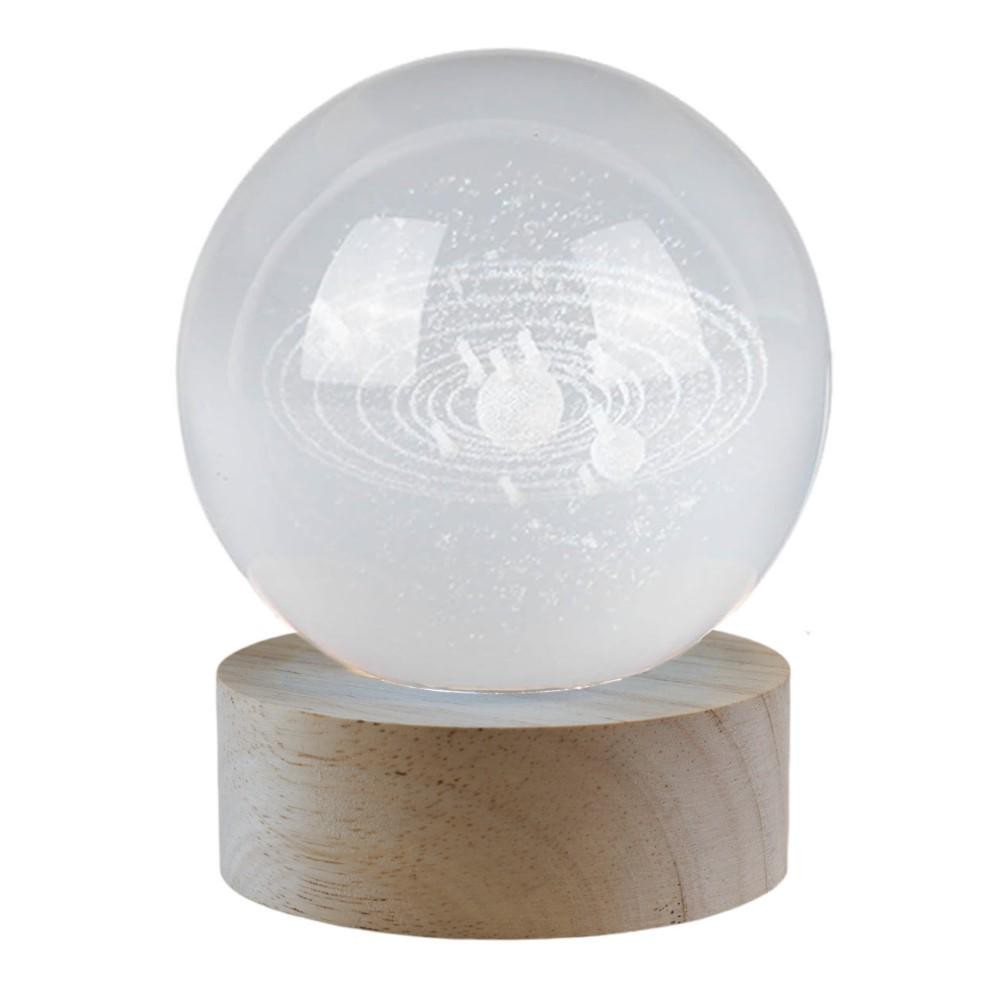 LAMPADA GLOBO MULTICOLOR H10 PIANETI CON BASE E BOX